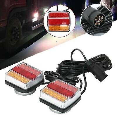 Комплект LED Лед Диодни Стопове 12V с Магнит и Окабеляване, 5 Функции, за Ремаркета, Колесари, Платформи, МПС