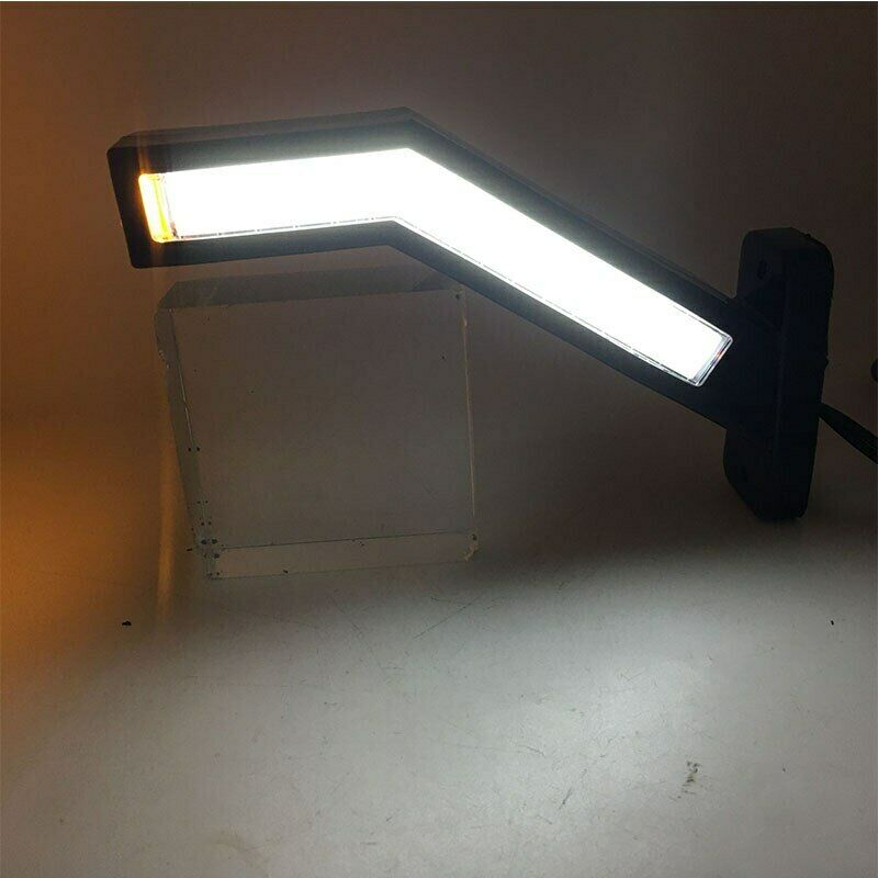 Комплект LED Габарити, Светлини Тип Рогче, Странични, Неон Ефект, Бягащ Режим, за Камион, Ремарке 12/24V, 22 см