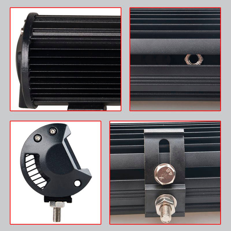 30см 7600lm 72W LED Бар, Насочена Spot Светлина, 12V 24V, Регулируемо Долно Захващане