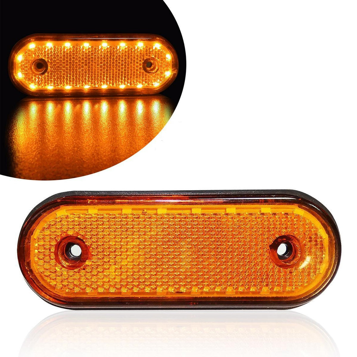 LED Диоден Габарит, Маркер, Токос, Бял, Червен, Жълт, Маркер, 20 Диода, 12V - 24V за камион бус, ван, каравана, платформа, кемпер