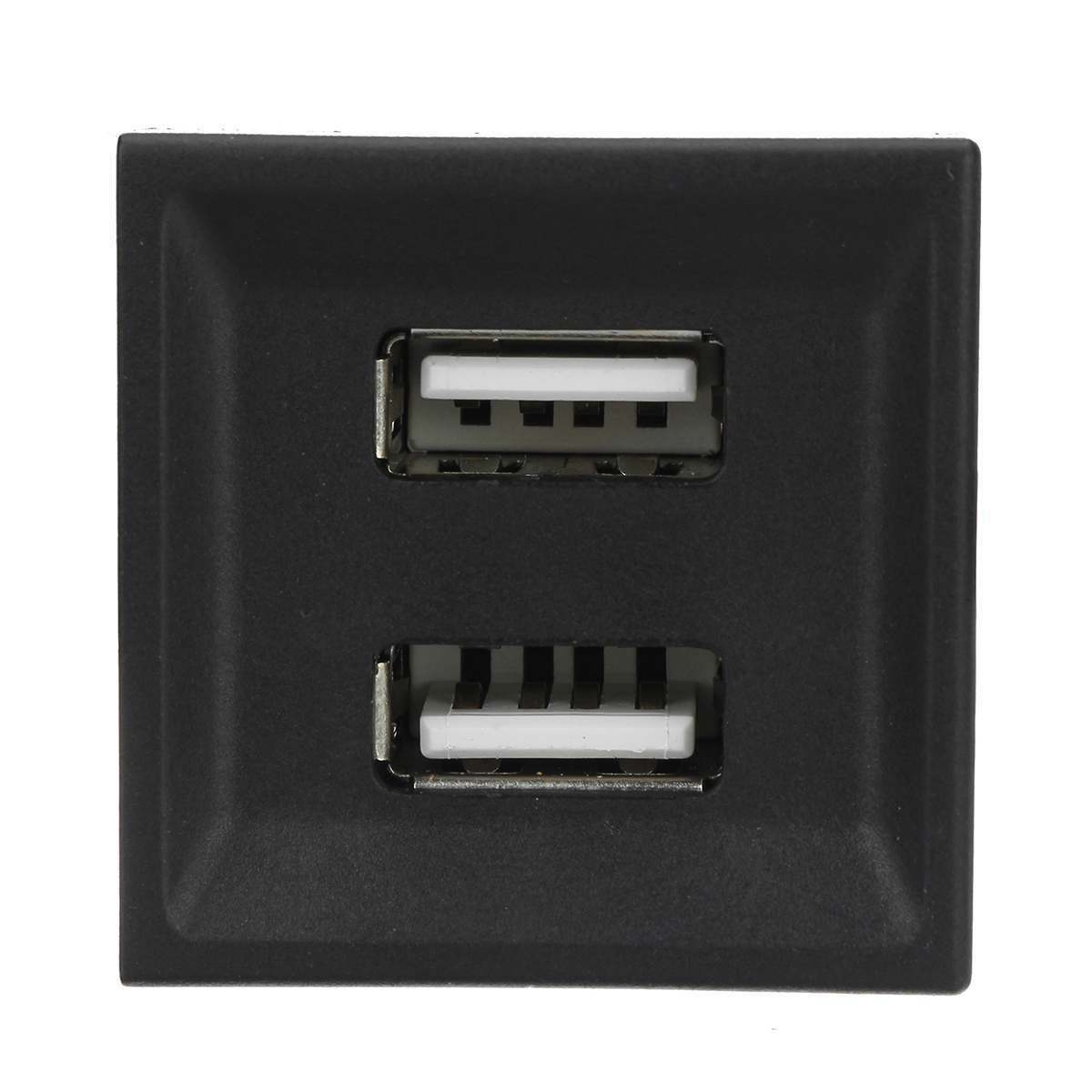 Двойно USB Зарядно за Вграждане за Volkswagen Фолксваген VW Transporter Транспортер Caravelle Каравел Т5 2003 - 2009