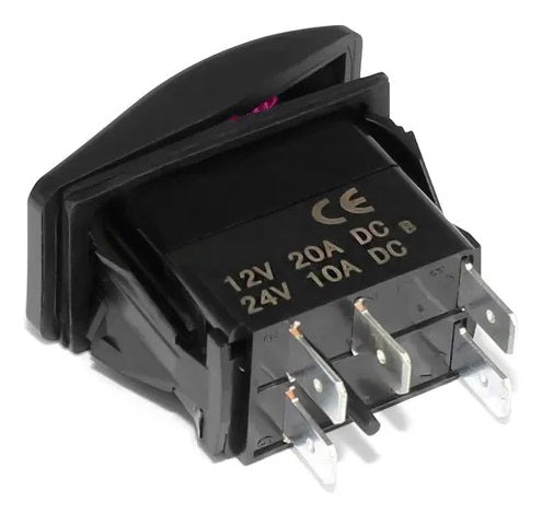 Копче, Бутон, За Вграждане, За Тромба, Клаксон, 12V - 24V, Надпис HORN , Червена Светлина