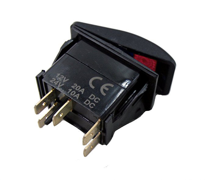 Копче, Бутон, За Вграждане, За Тромба, Клаксон, 12V - 24V, Надпис HORN , Червена Светлина