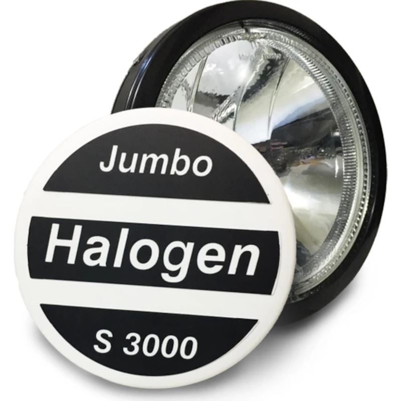 Комплект 2 Броя Халоген, Фар, Ø 225мм, 12V 24V, Крушка H1 + 6 LED ЛЕД Диода, E-Mark, За Камион, Трактор, Багер, Земеделски Машини и др.