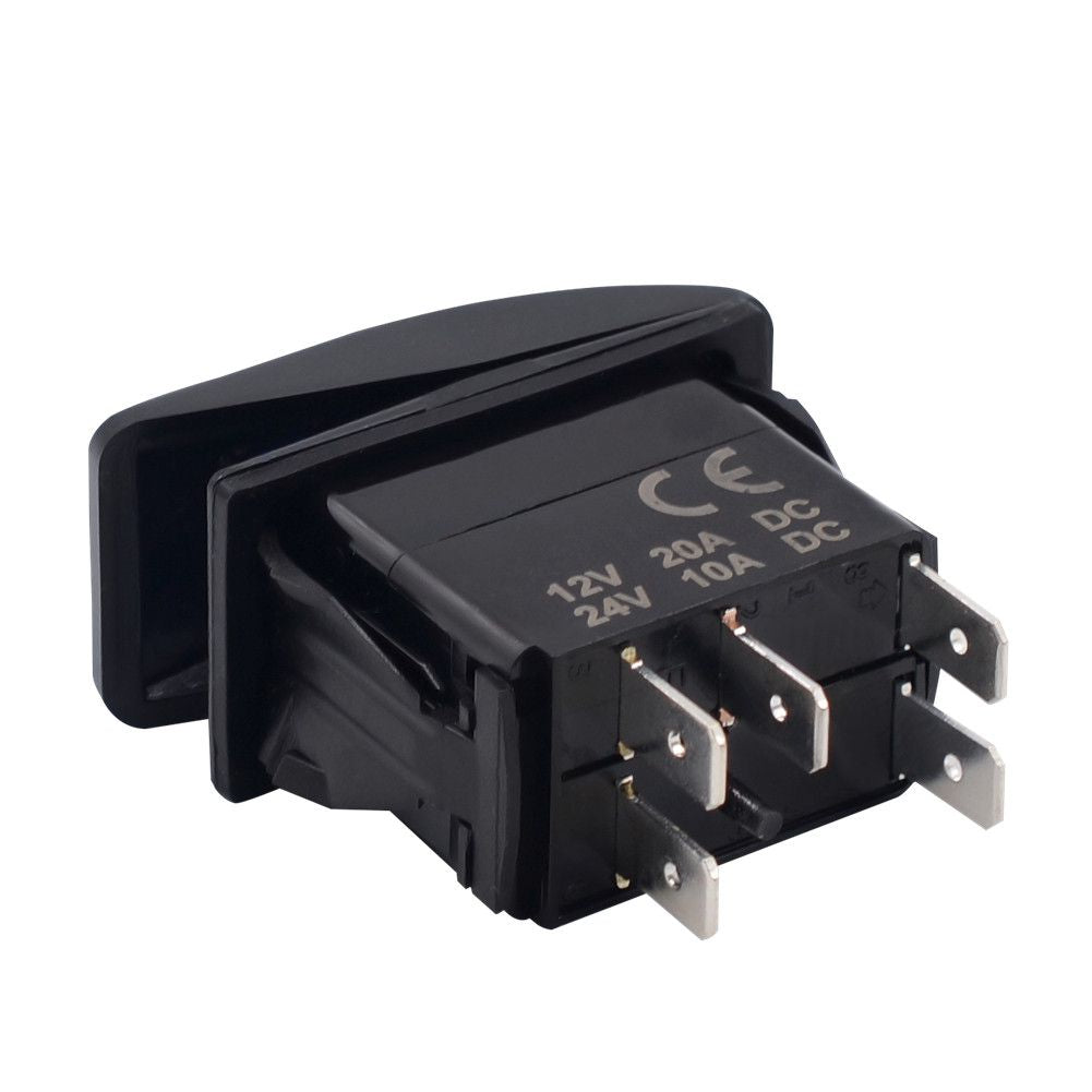 Копче, Бутон, За Вграждане, за LED Лед Бар, Халоген, Задни Светлини, 12V - 24V, Надпис REAR LIGHTS , Синя Светлина