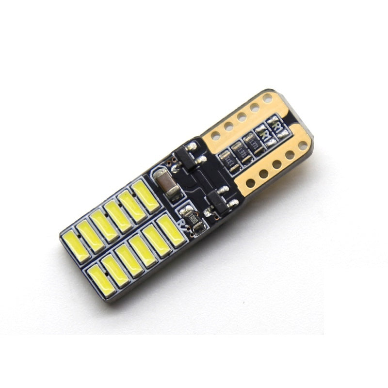 Комплект от 2 броя T10 Led крушки W5W 24SMD 12V-24V бяла светлина в блистер