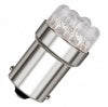 Комплект от 2 броя LED Лед Крушки за Mигач Стоп Габарит Халоген 9 LED 1156 BA15S 12V Бяла Светлина в Блистер