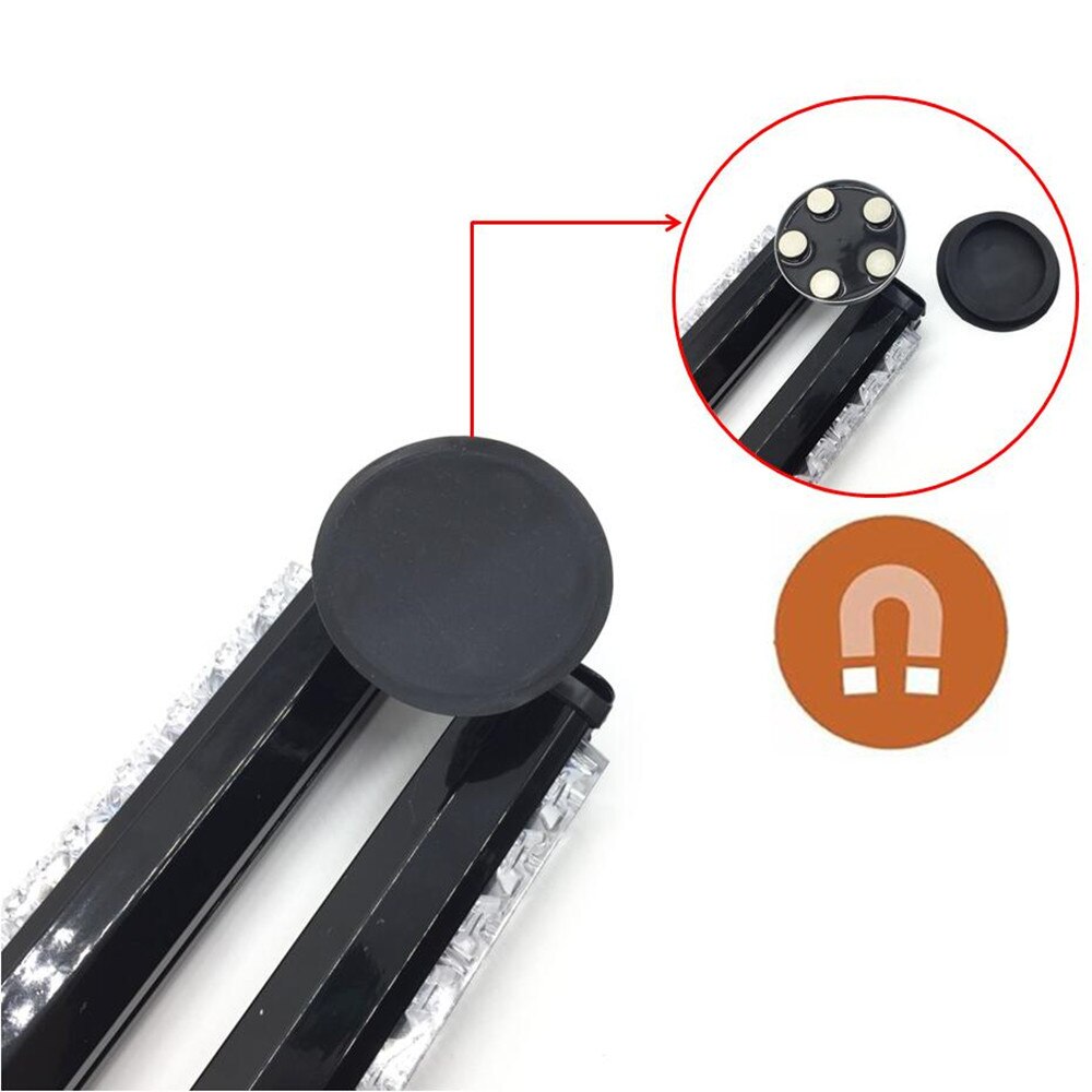 Супер мощна 36 ЛЕД LED Двустранна Аварийна Сигнална Лампа Блиц Маяк с Магнити Магнит За Пътна Помощ Платформа Снегорин 108W 12-24V със 7 режима на работа Жълта 46cm