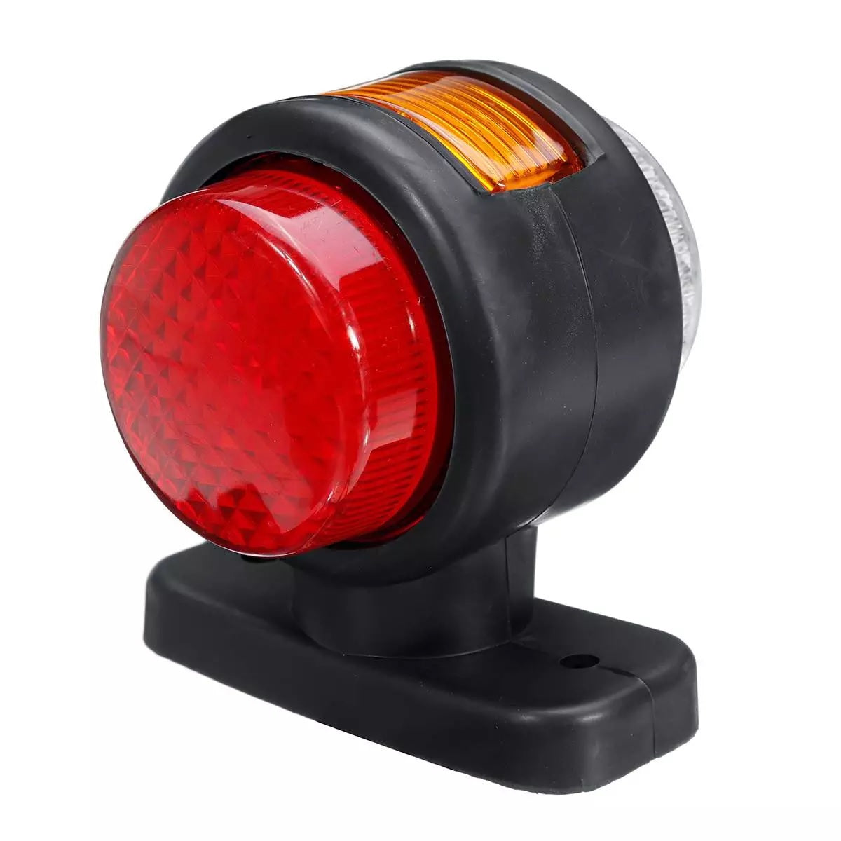 Комплект от 2 броя LED ЛЕД светодиодни габарити токоси рогче рогчета на 12V с три светлини бяла-жълта-червена