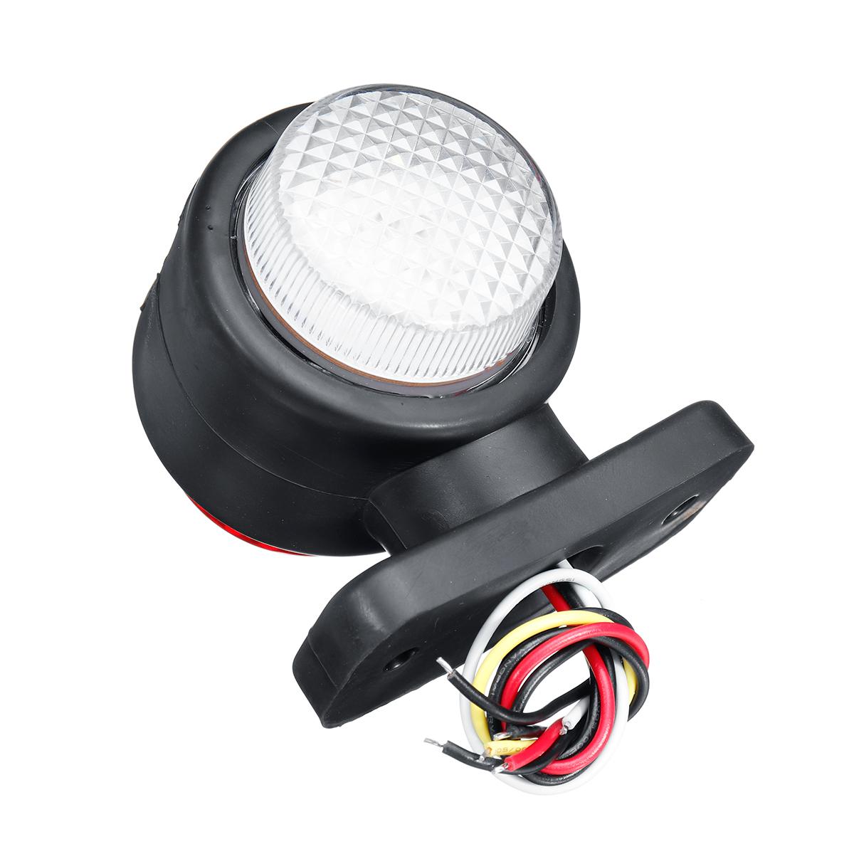 Комплект от 2 броя LED ЛЕД светодиодни габарити токоси рогче рогчета на 12V с три светлини бяла-жълта-червена