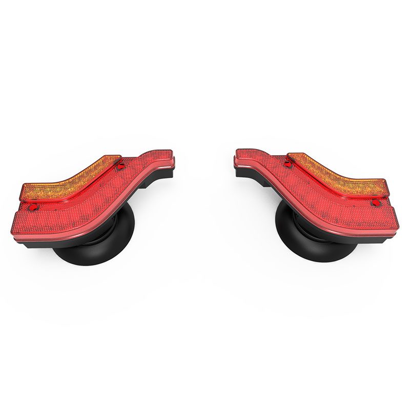 Комплект Безжични Преносими Диодни Лед Led Стопове Wireless Магнит и Вендуза Неон Neon Ефект 12V Иновационен дизайн форма FLYEAGLE за Ремарке Каравана Платформа и др.