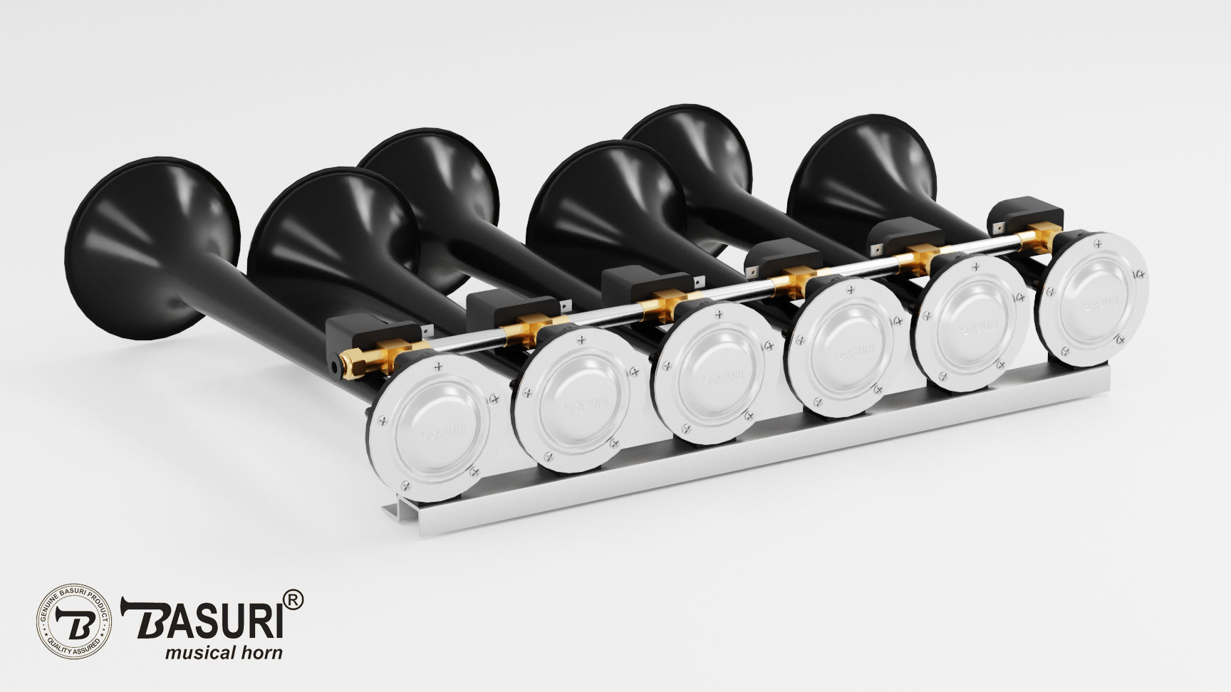 Тромба Музикална Клаксон BABY SHARK АXEL F и още 18 Мелодии 12V - 24V Супер Мощна +130db за Кола Камион Трактор ТИР Бус Автобус и Др.