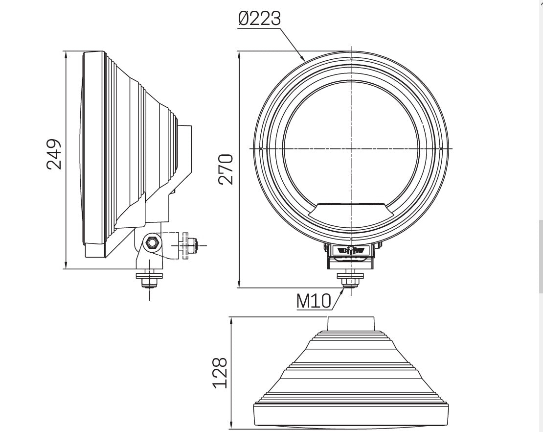 23см Кръгъл халогенен фар светлини за мъгла с насочена светлина + LED Angel Eye ЛЕД Функция Ангелски Очи 12/24V Жълта светлина Жълт