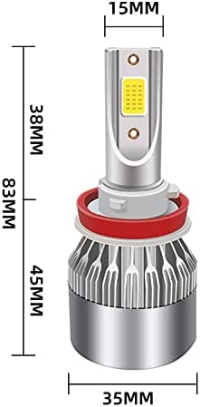 Комплект от 2 броя LED ЛЕД диодни крушки за фар фарове H4 Х4 12V 36W