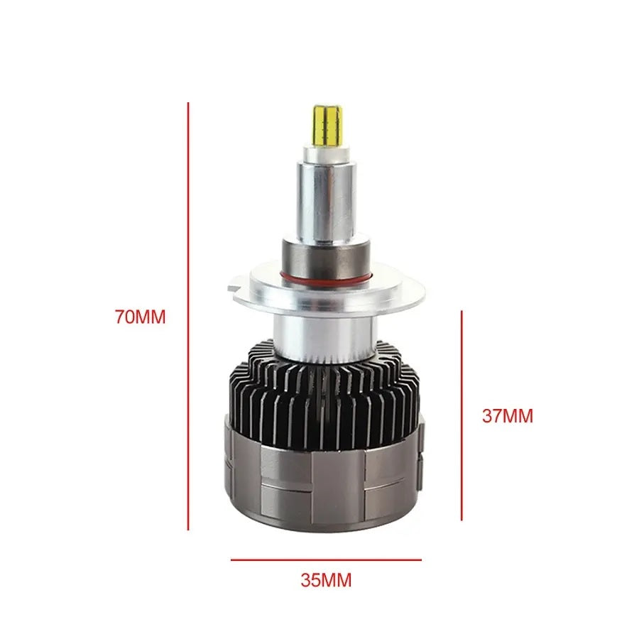Комплект 3D CSP LED ЛЕД диодни крушки H7 Х7 12V 100W 20000lm за фарове Canbus без грешки 360° градуса