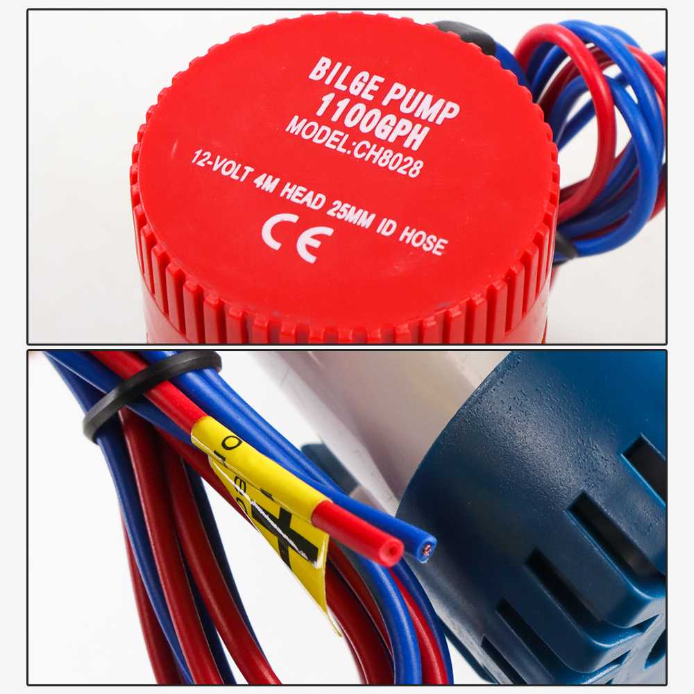 Отводнителна потопяема водна помпа на 12V 1100GPH 3500GPH за източчване или трансфер