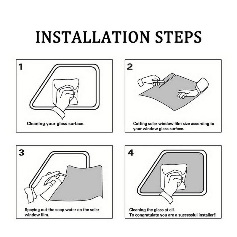 50 СМ X 3 Метра 50% Светло Черно Авто Фолио за затъмняване на стъкла прозорци + нож шпатула и кутия