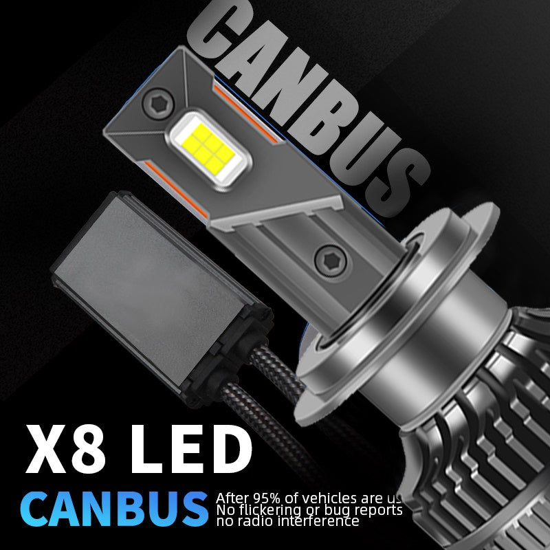 Комплект от 2 броя LED ЛЕД диодни крушки H7 Х7 12V 120W 13000lm за фарове Canbus без грешки 6000К