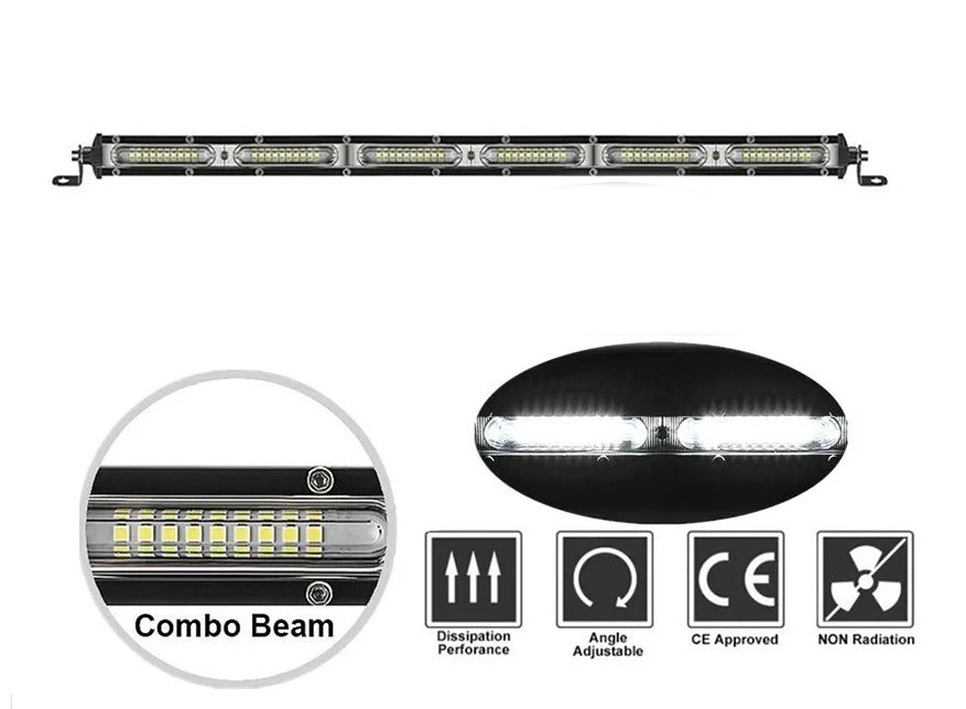 51 См 162W Мощен Диоден LED Лед Бар 54 Led Ултра Тънък Халоген Лампа Прожектор 12V 24V Автомобил АТВ Джип 4х4 Offroad Камион и др.