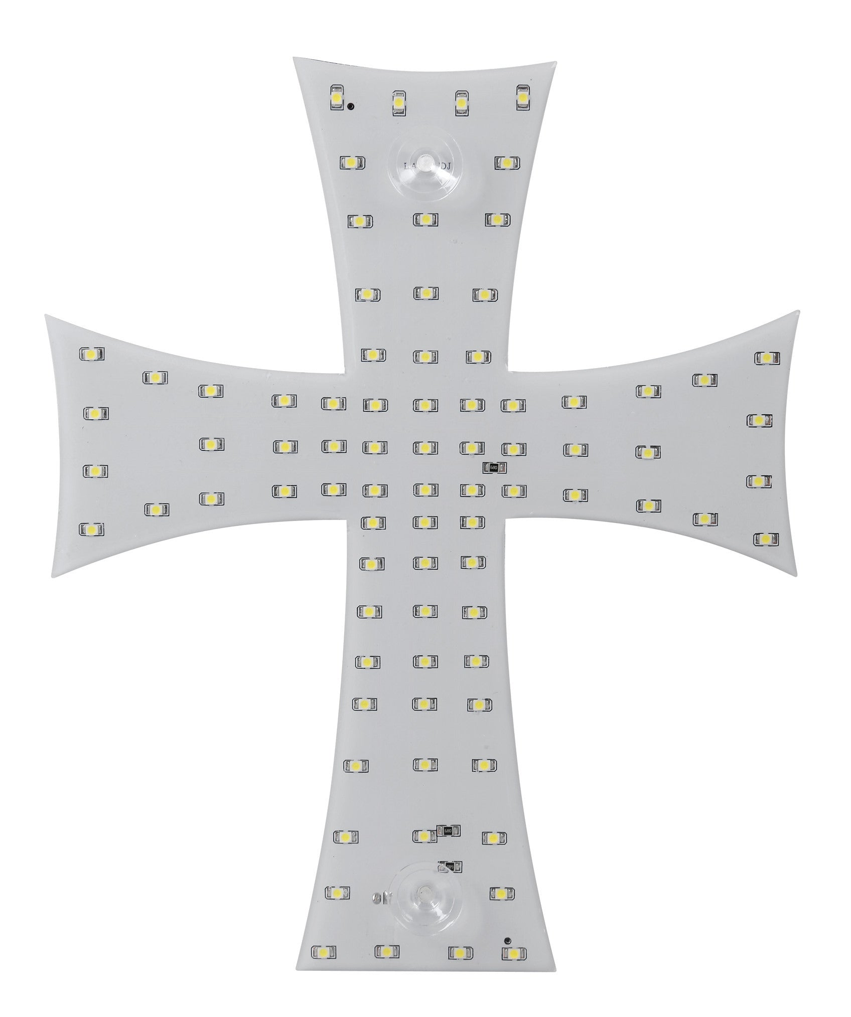 Сетодиоден светещ кръст бял 84 LED ЛЕД 12V -24V 245 x 200 mm