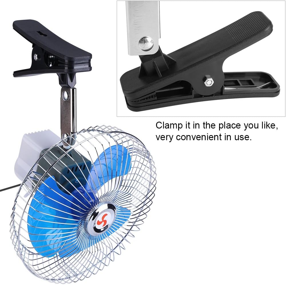 12V 20 cm 8 инча вентилатор за автомобил с клипс щипка