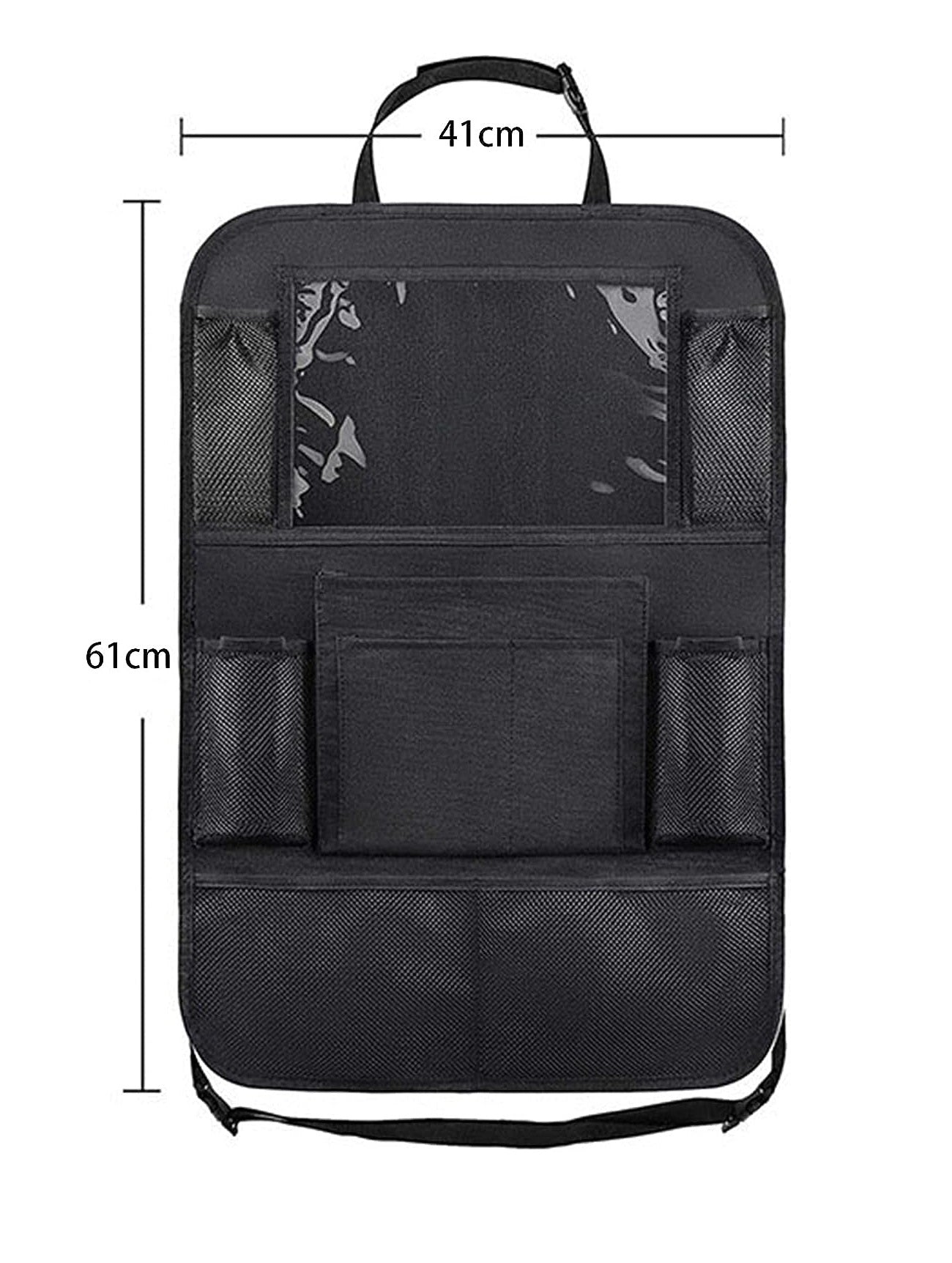 Мултифункционален органайзер за задната част на предна седалка на автомобил Черен с 10 джоба