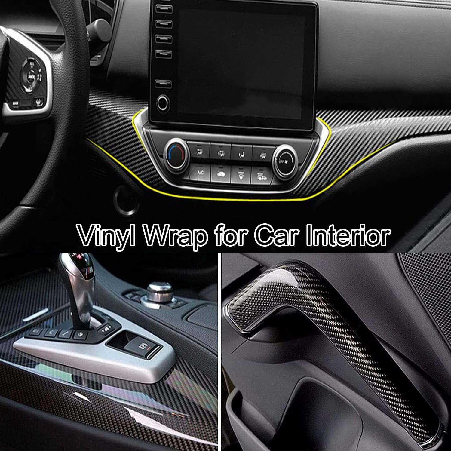 6D Декоративно автомобилно фолио 1.52 X 18M черен карбон BLACK CARBON