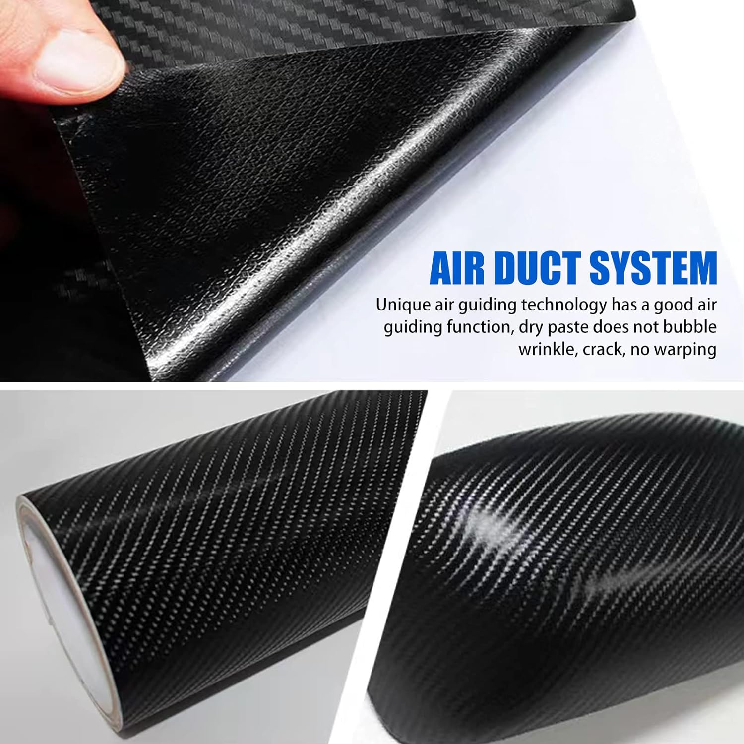 9D Декоративно автомобилно фолио 1.52 X 18M черен карбон BLACK CARBON