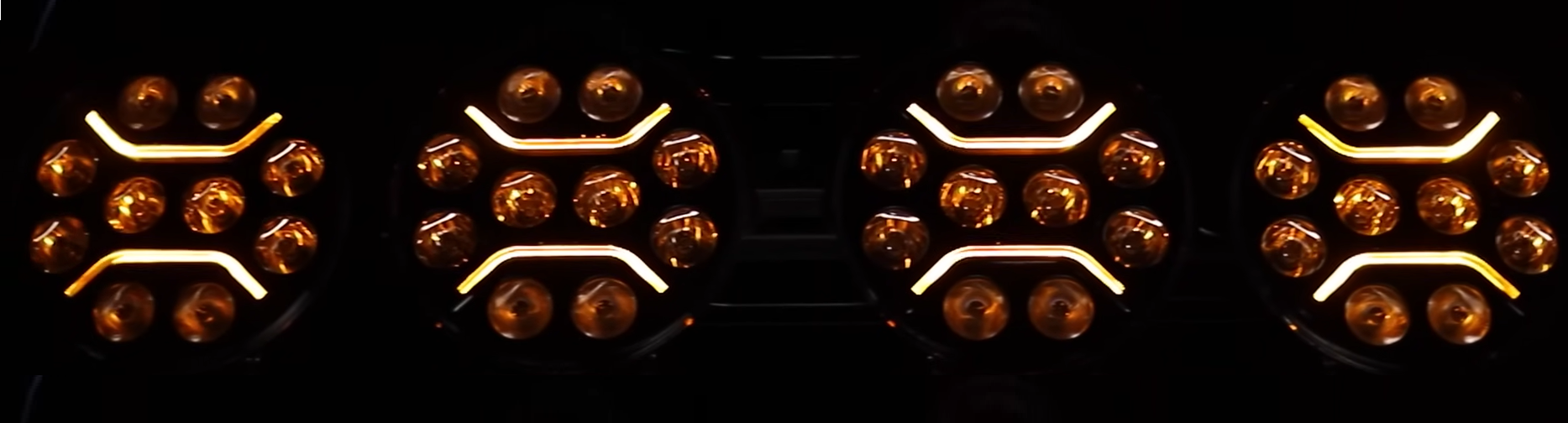 LED + DRL Диоден Халоген Фар Бял Оранжев Габарит Ø 230 мм 12V 24V за джип камион трактор багер земеделски машини и др.
