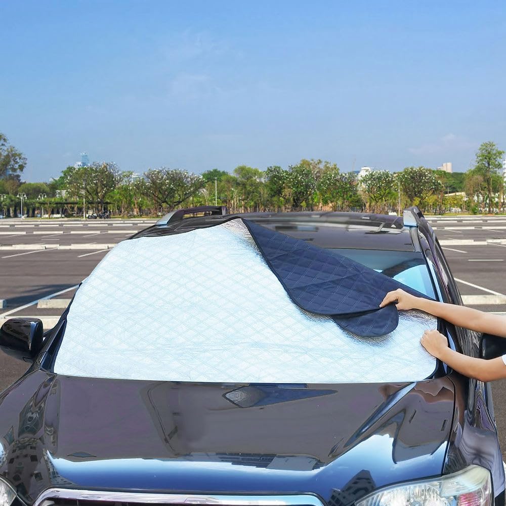 Термо сенник Покривало за предно стъкло на автомобил против сняг и слънце 150 x 95 см