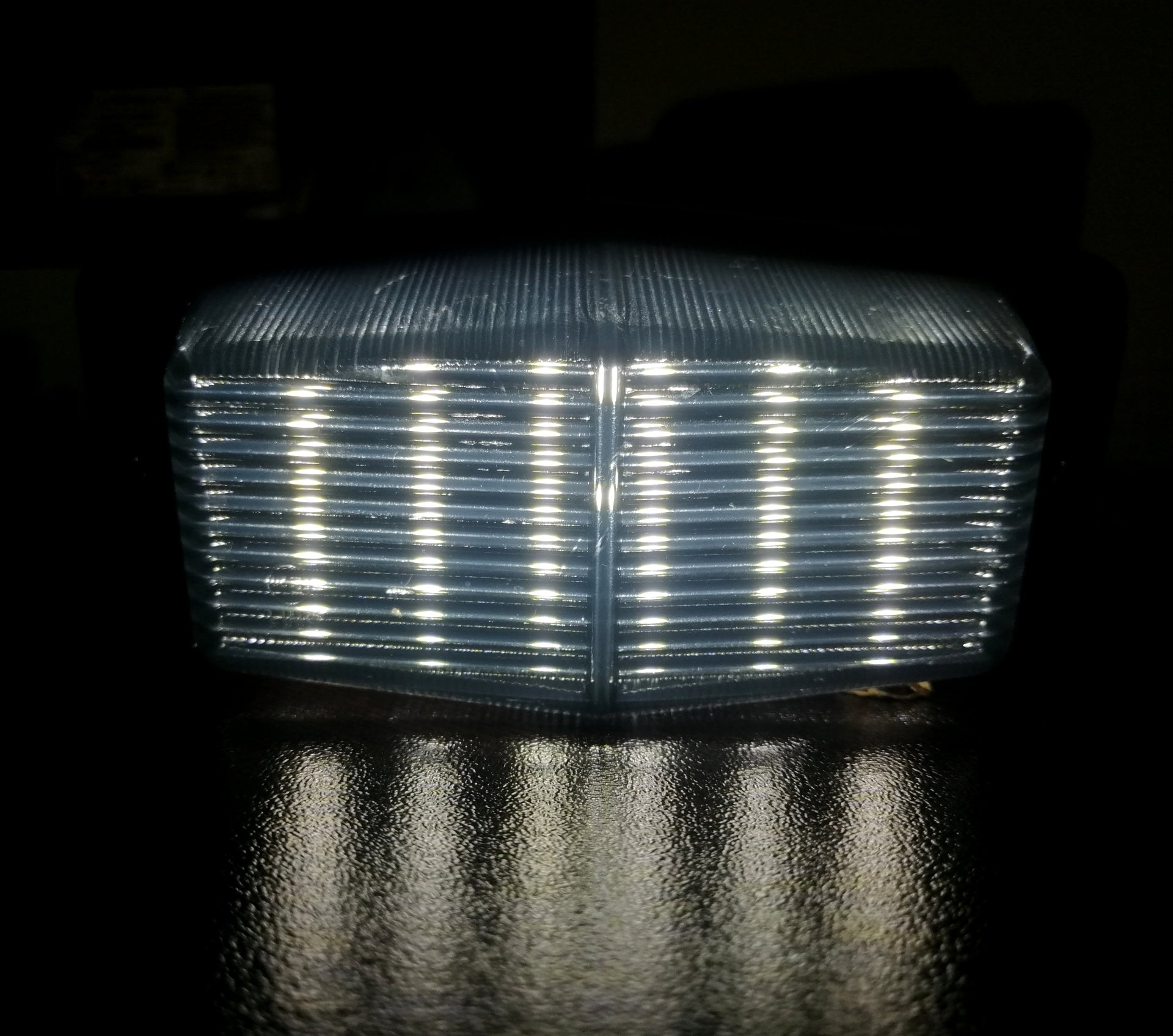 1 брой LED Лед Диоден Бял Габарит с Двойно опушено Стъкло 12 Диода 12V - 24V За Камион Трактор Багер Селскостопански Машини и др.