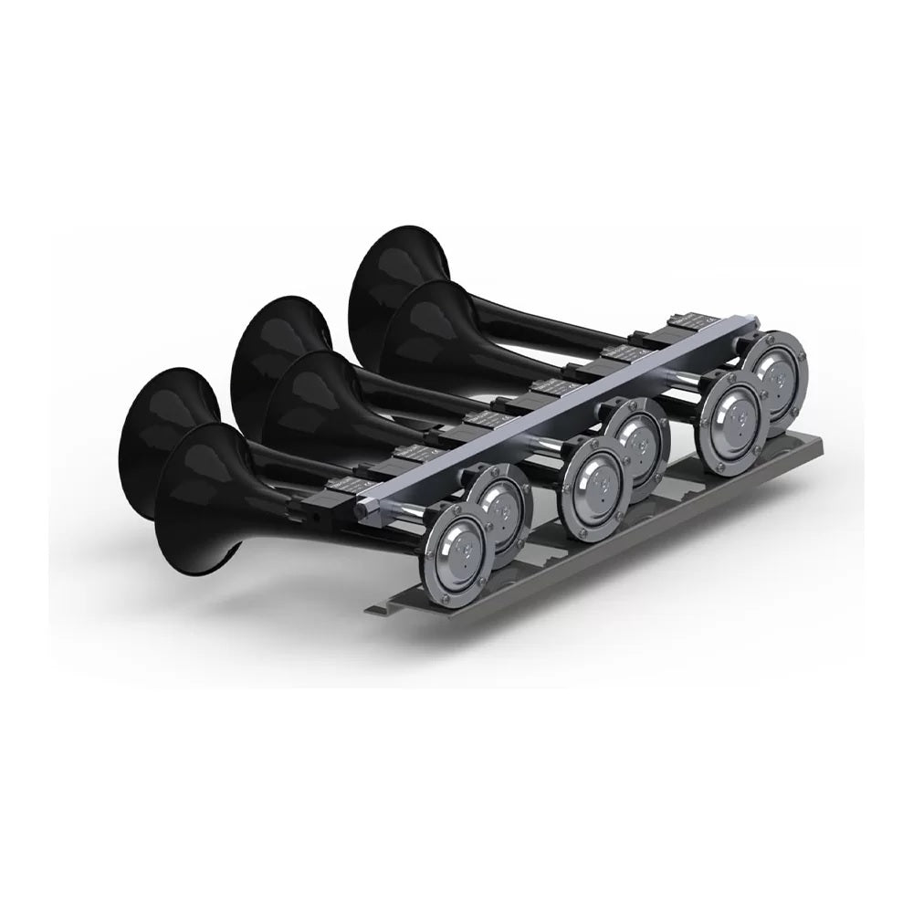 Тромба Музикална Клаксон BABY SHARK АXEL F и още 18 Мелодии 12V - 24V Супер Мощна +130db за Кола Камион Трактор ТИР Бус Автобус и Др.