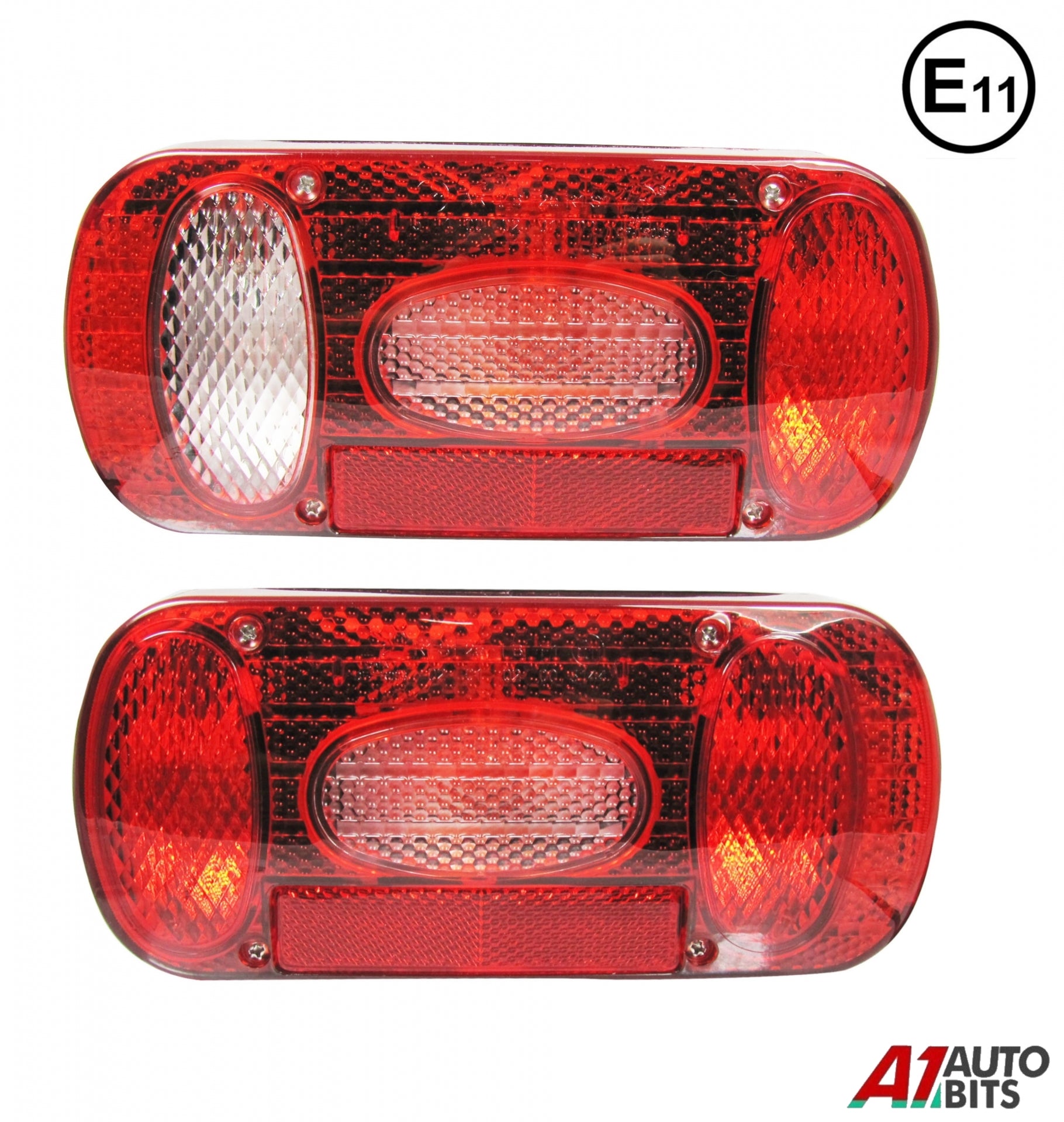 Комплект Стопове Задни Свeтлини С Крушка 12v Подходящи За Бус Камион Ремарке Караванa Платформа Със Сертификат E11 E Mark Е Марк