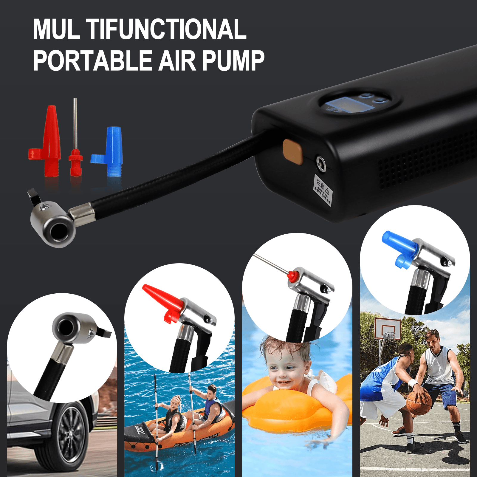 AirPump Pro™ Мощен Мини Компресор на Батерия с LED Дисплей