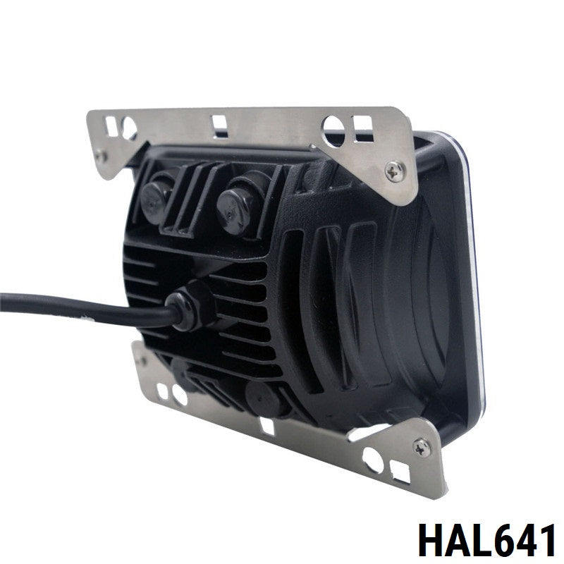 ЛЕД Диоден Халоген LED Фар - 5100lm 16.5cm 60W PRO - Късa/Дълга Светлина - John Deere с метални планки за захващане