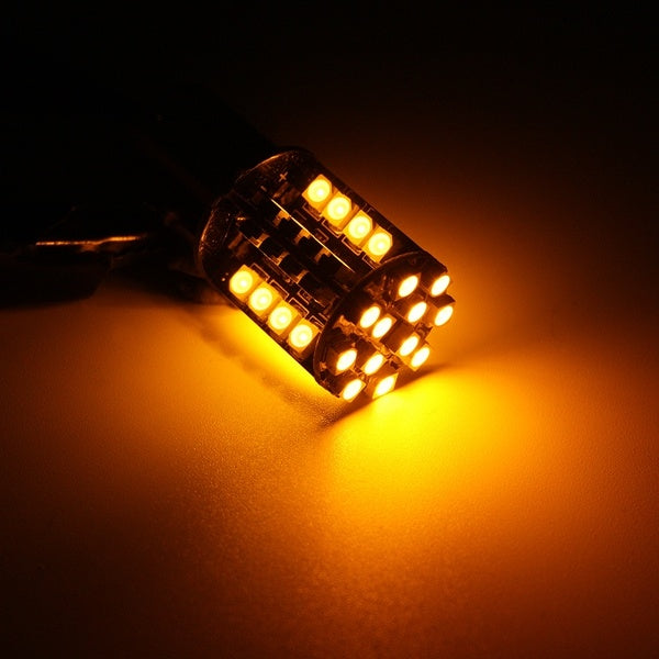 LED Лед Крушки, Мигач, 44 SMD, Canbus, 1156 (P21W), 12V, Оранжева, Жълта Светлина