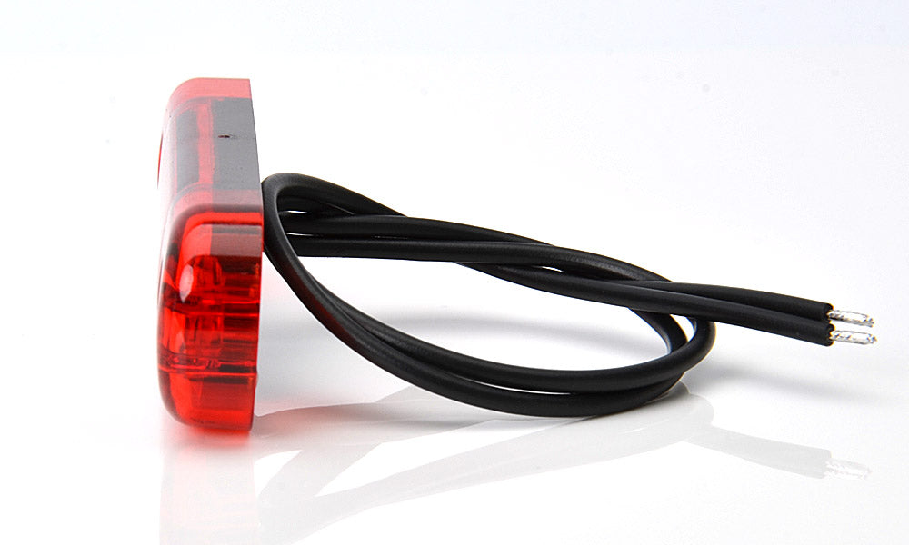 LED Светодиоден Габарит, Маркер, Токос, Червен, Е-Mark, 3 LED, 12V-24V, 8,4 см