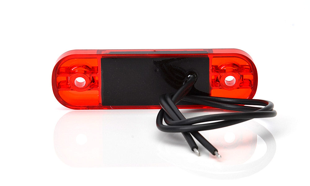 LED Светодиоден Габарит, Маркер, Токос, Червен, Е-Mark, 3 LED, 12V-24V, 8,4 см
