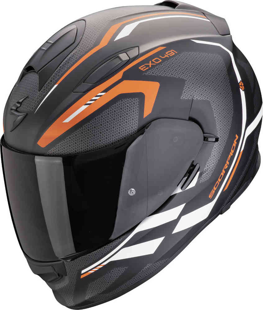 КАСКА SCORPIONS EXO 491 KRIPTA BLACK MATT /ORANGE/WHITE