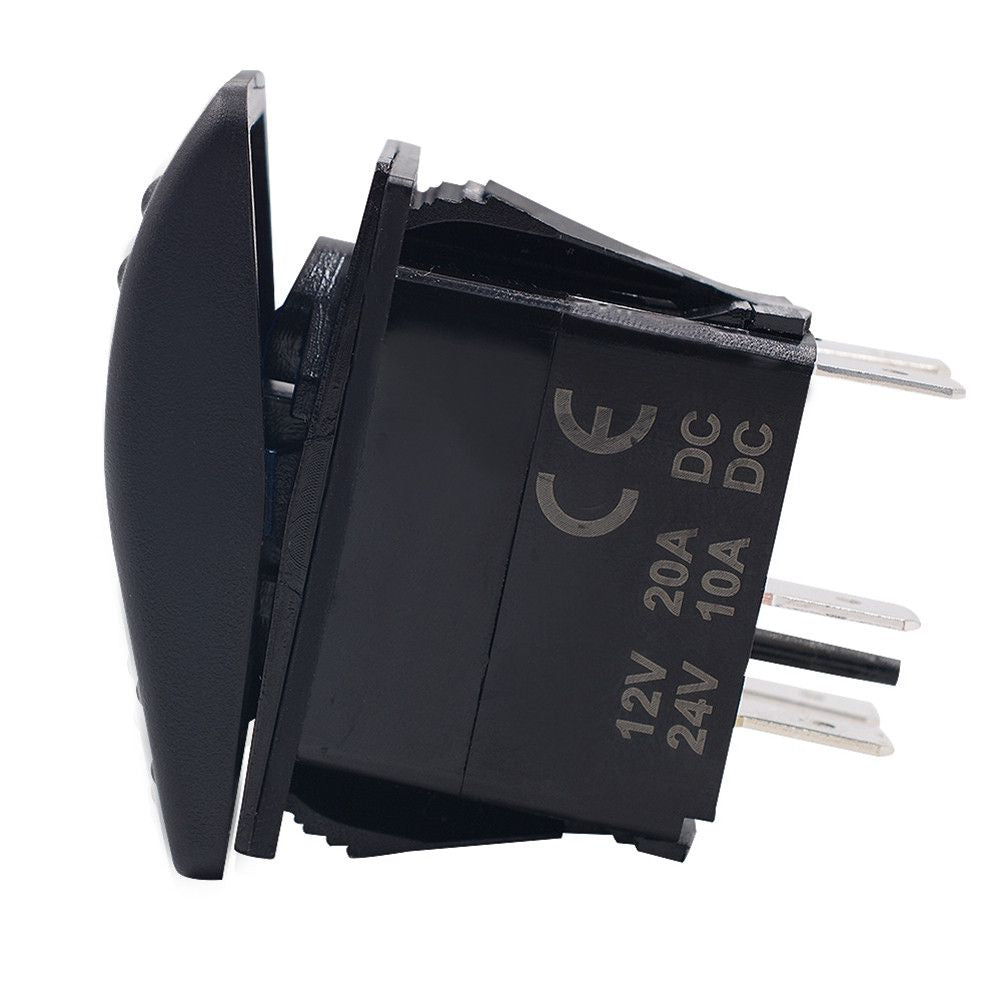 Копче, Бутон, За Вграждане, за LED Лед Бар, Халоген, Задна Светлина, 12V - 24V, Надпис TRAY LIGHTS , Синя Светлина