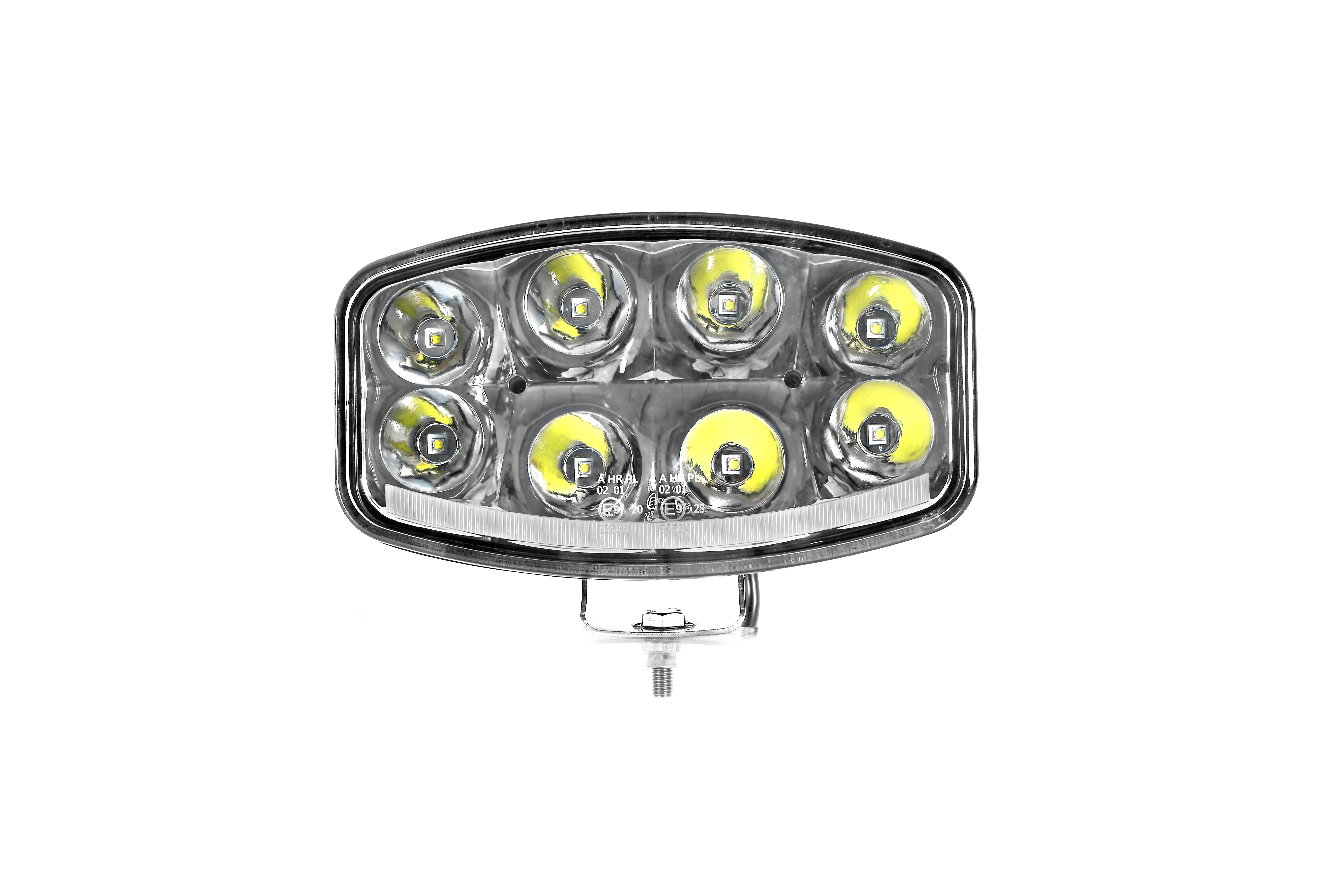 Нов мощен 64W LED ЛЕД Фар Халоген Лампа с Три Функции Неон Neon Ефект 12V - 24V Бяла светлина 6500LM