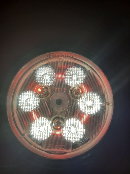 ЛЕД Диоден Халоген LED Лампа 2100lm 112mm 24W Бяла и Червена Светлина