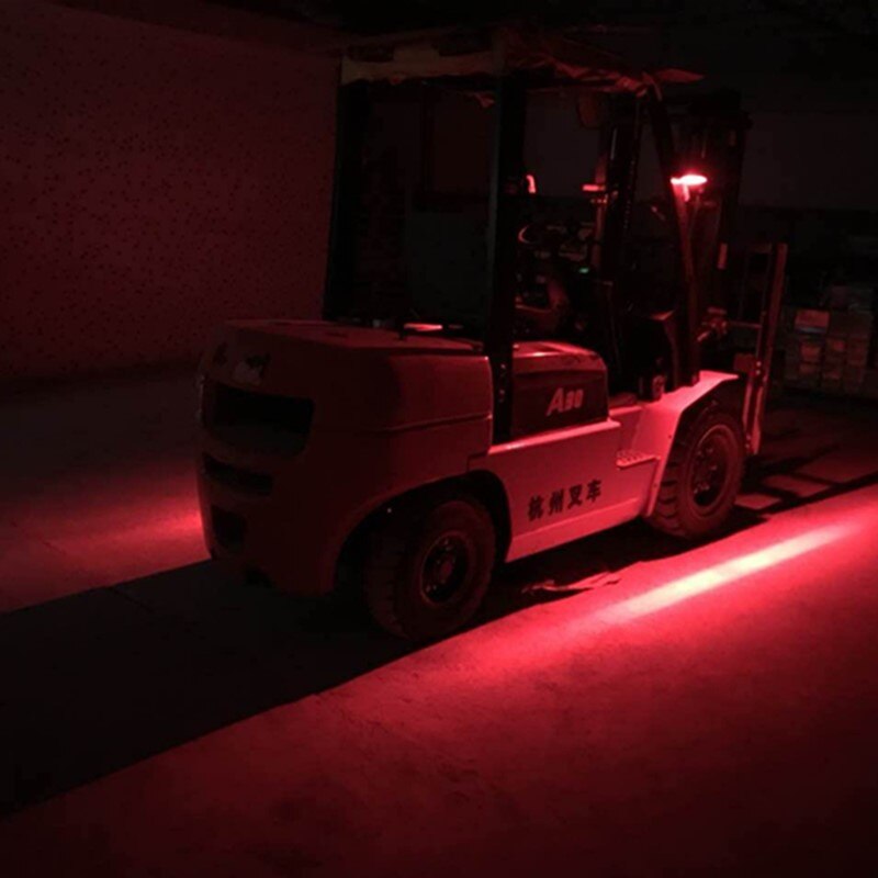 Универсална предупредителна LED ЛЕД червена светлина халоген лампа за безопасност на заден ход 12-80v 30W за мотокар електрокар багер валяк строителни и селскостопански машини пожарна кола и др.