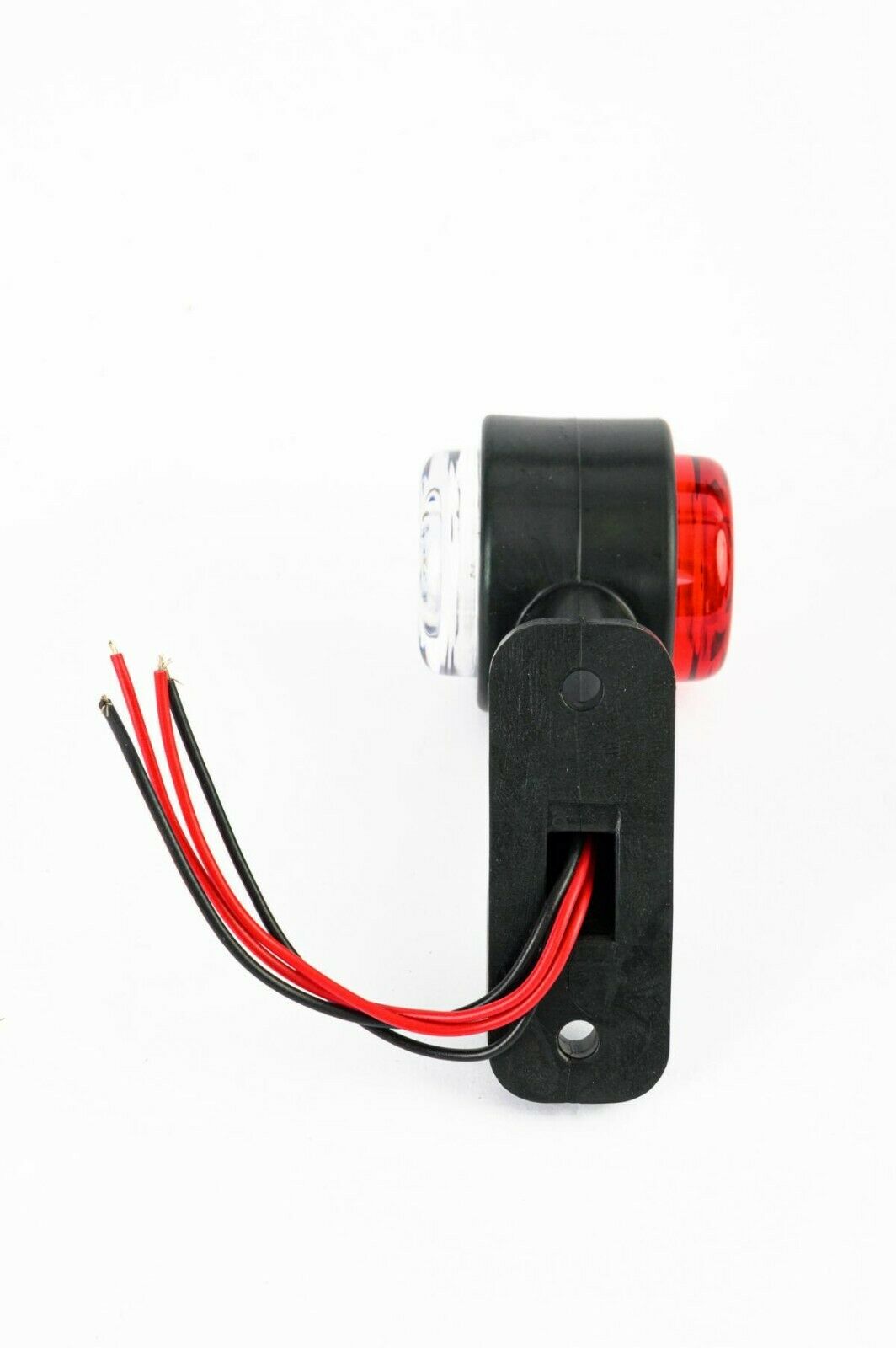 2x LED ЛЕД къси мини странични габаритни светлини тип рогче 12V 24V червено и бели за камион ремарке
