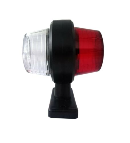 Комплект от 2 броя 12-24V висококачествени ЛЕД LED Диодни Странични Маркери, Рогчета, Светлини За Камион, Ремарке, Каравана, Кемпер АТВ и др., бяло-червено