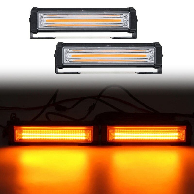 Комплект 2 Броя С Контролер 12.5 cm Сигнална Аварийна Блиц Маяк Led Бар Лампа Пътна Помощ Платформа