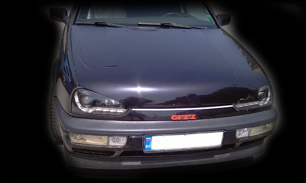 Кристални фарове DAYLINE GOLF III - черни