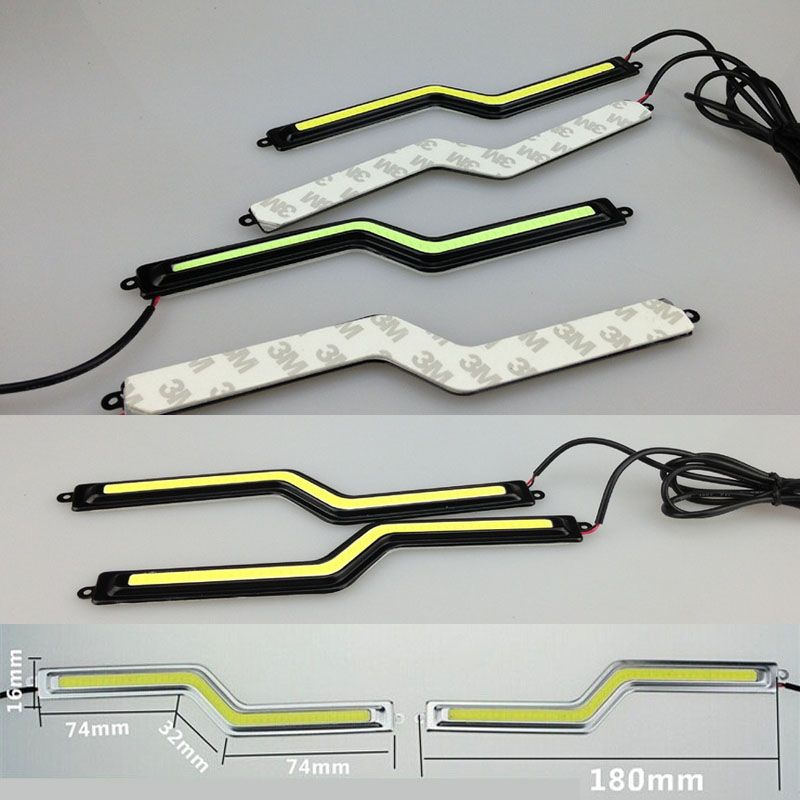 Универсални диодни светлини COB 18CM 12W - черен корпус