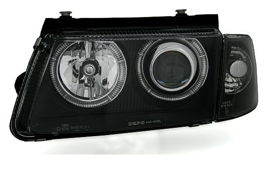 Кристални фарове Angel Eyes VW PASSAT 3B/ B5 (1997-2000) - черни