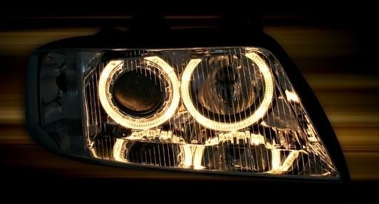 Кристални фарове AUDI A6 (2001-2003) - черни